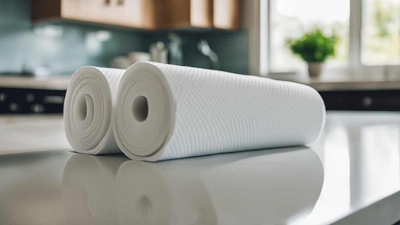 reusable paper towels on a countertop
