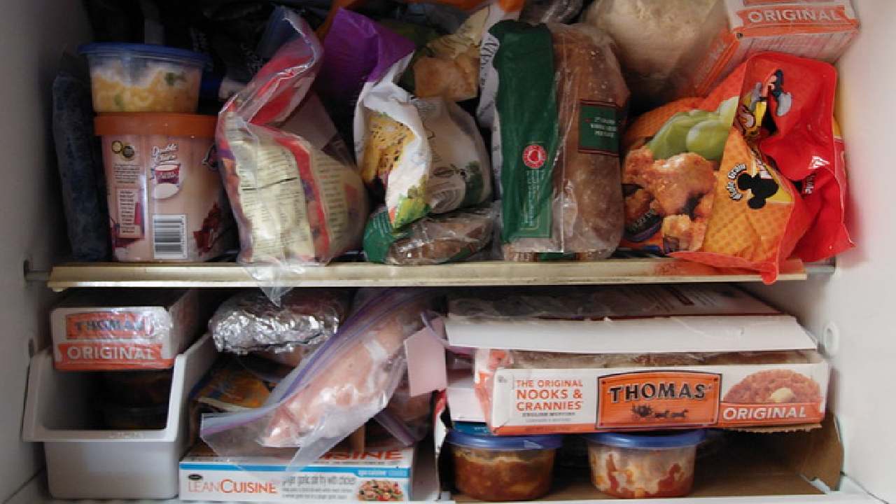 foods stored in the freezer