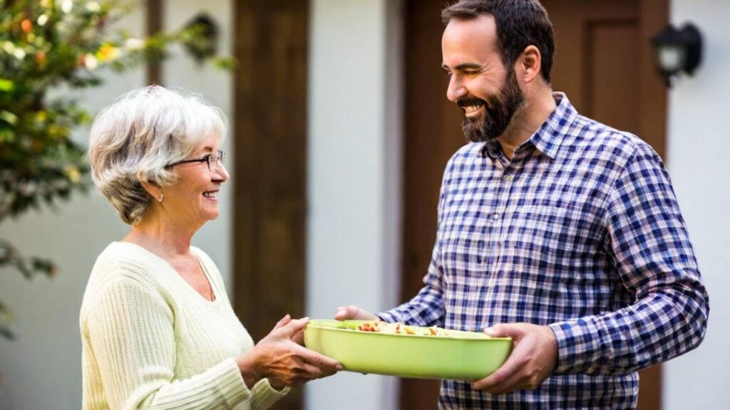 sharing meals with neighbors