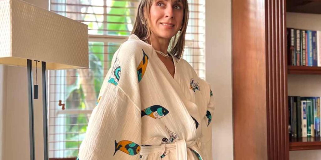 sustainable gauze robe
