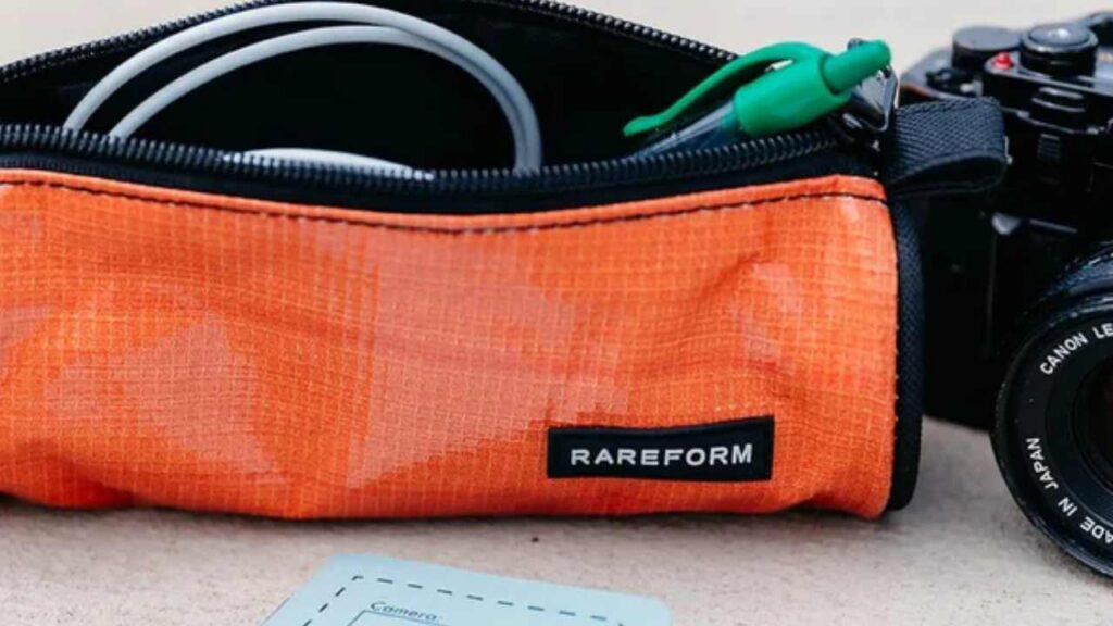 rareform upcycled billboard pouch gift